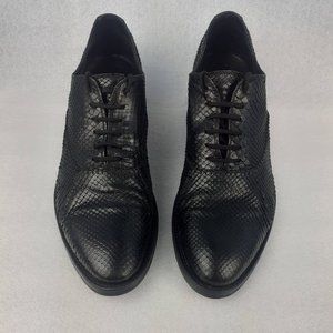 Rocco P. HANDMADE Italian Snakeskin Leather Oxford men40.5/7.5us/6.5uk=Wmns8.5us